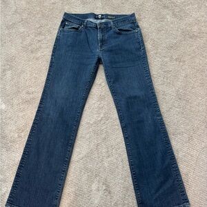 Mens 7 For All Mankind Dark Blue Wide Leg Jeans